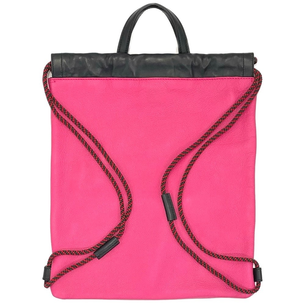 Gucci Drawstring Backpack Leather Pink Black - image 2